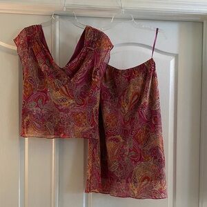 Adrianna Papell Vibrant Paisley Skirt Set